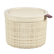 CURVER Органайзер кругл. с крышкой "JUTE" 2л,17х13см, цв.кремовый
