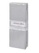 "Mona Liza" Простынь на резинке 160х200х25см, цв.серый, сатин