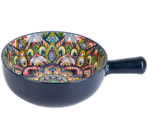 "Arabesque" Blue" Кокотница с ручкой 21,5х16х5,8см