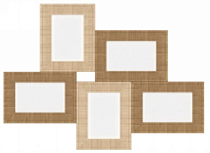 Фоторамка настенная "Bamboo Arch" на 5 фото 10х15см, цв.бежевый, B1482+B1448