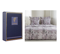 Комплект постельного белья "Адриано" евро, 50х70см, 70х70см,цв.сиреневый-розовый, сатин