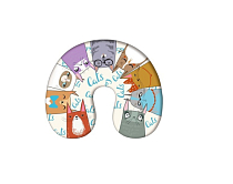 Подушка туристическая "Cats" 35х35см