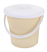 Ведро с крышкой 10л, 29,5х29,5х27см, цв.ассорт.