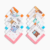 "Крошка Я" Набор детских носовых платков "Зверята" 12шт., 21х21см