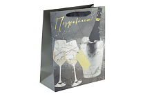 Пакет бумажный "Поздравляем!" 32х26х12см