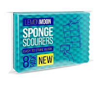 "Lemon Moon" Набор губок для посуды, отрывные 8шт. 9,6х6,4х2,7см