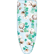 "НИКА" Чехол для гладильной доски "Haushalt cotton flower" антипригарный с поролоном 130х42см