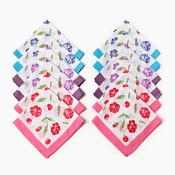 "Etteggy" Набор женских носовых платков 12шт, 30х30см