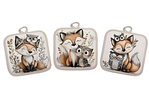 Прихватка "Друзья лисички" 17х17см