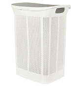 "Keeplex" Корзина для белья "Ajur" 50л, 43х34х59см, цв.белое облако