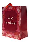 Пакет бумажный "Моей половинке" 23х18х10см