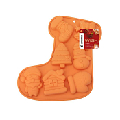 Форма для выпечки "Носок Wish" 22,5х21,5х2см, цв.оранжевый