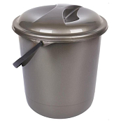 Ведро "Rock'n'Roll" 12л, 29х31х34,5см, с крышкой, цв.антрацит