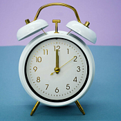 Часы-будильник "Aesthetic" 17х11,5х5,5см, цв.белый