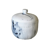 "SARDINIA" Контейнер для ватных дисков 10,7х10,7см, цв.белый