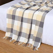 Плед "Пикник" 140х200см, бел.беж.сер.