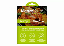 "Запекай птицу" Пакеты для запеканияс термостойкими клипсами 30х40см, 5шт.