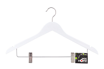 "Wood white" Вешалка деревянная с зажимами 45х25см