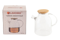 Чайник заварочный с бамбуковой крышкой 1800мл, в п.у.