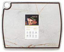 "COMPOSE EAT" Fashion"  Доска разделочная с желобом 36х28х0,6см, цв.мраморный Грейс