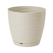 "Saffron" Горшок для цветов с поддоном 5,4л, цв.бежевый