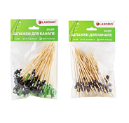 Шпажки для канапе "Кактус, попугай, шарик" бамбук, 100шт. 12см 9376-SH, 9167-SH