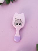 Расческа "Hello cat" 15х6,5х3,5см, цв.фиолетовый