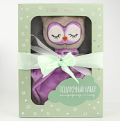 "Крошка Я" Комфортер "Сова" 27см, с пледом 71х125см