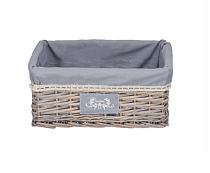 Корзина плетеная "Лен" 40х31х17см, цв.серый