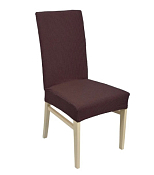 "QWERTY" Чехол на стул "Вельвет" цв.темно-коричневый