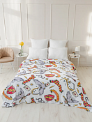 Плед "Гарри Поттер.Совы" 150х200см цв.белый