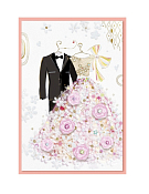 "Шелк" Открытка "Свадьбные наряды"