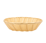 Корзина плетеная "Полиротанг" 24х20х6см, цв.светло-бежевый