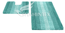 SHAHINTEX MULTIMAKARON Набор ковриков для ванной 60х90см; 60х50см, цв.голубой