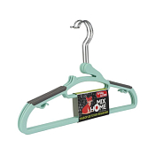 "Kids" Н-р вешалок пластик, 3шт, 32,6х19,4см, цв.зеленый