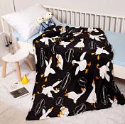 Плед "Festival. Гусь" 180х200см, цв.черный