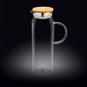 WILMAX Thermo Glass Термо кувшин с деревянной крышкой 1500мл
