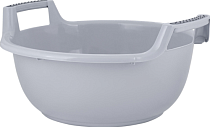 "Plast Team" Таз круглый c ручками 16л, d=44,5см, цв.серый шторм