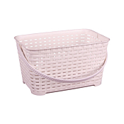 Корзина для хранения "Плетенка" с ручкой 24х17х13см, цв.белый