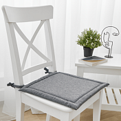 "Рогожка" Подушка на стул 40х40см, цв.базальт