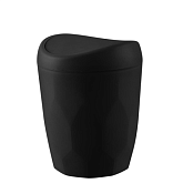 "Light" Контейнер для мусора 1л, 11,6х11,6х14,6см, цв.черный лотос