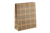 Пакет бумажный "Клетка" 32х26х10см