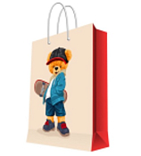 Пакет бумажный "Мишка" 17,8x22,9x9,8см