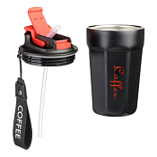 Термокружка с трубочкой "Coffee" 380мл