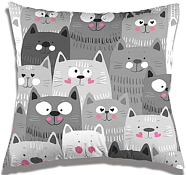 Подушка декоративная "Мяу" 45х45см