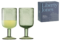 "Liberty Jones" Набор бокалов для вина "Flowi" 2шт. 410мл, цв.зеленый