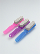 Щетка двусторонняя с пемзой 15,5см 3цв.