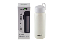 Термос-бутылка с ручкой 0,5л, цв.белый