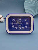 Часы-будильник "Bright rectangle" 14,5х11х4,3см, цв.синий