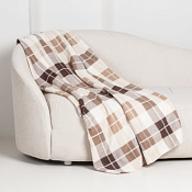 Плед "London" 130х170см, цв.коричневый, флис